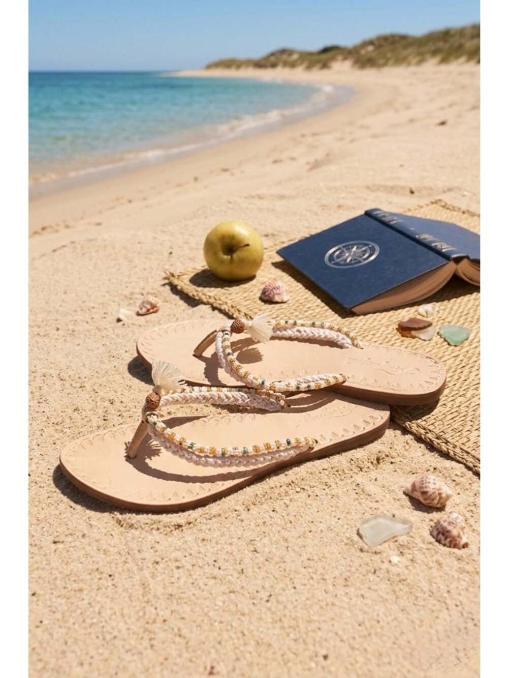 NIB Free People Beaded Tassel Sandals 10| Cottagecore Ethereal Boho Indie Sleaze - Picture 11 of 16